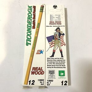 Vintage Dixon Ticonderoga  No. 2 Soft 13882 Pencils 12 Ct. Lot Of 2 Boxes New